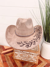 Cowboy Vegan Suede Hat Blank, Blank Hat for Burning, Hat Pyrography, Burned Hat Blank, Rancher Hat, Fedora Hat, Wide Brim Hat, Hat for Engraving