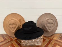 Vegan Suede Skull Crown Hat Blank, Blank Hat for Burning, Hat Pyrography, Burned Hat Blank, Rancher Hat, Fedora Hat, Wide Brim Hat, Hat for Engraving