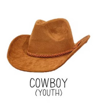 Youth Vegan Suede Cowboy Hat Blank, Blank Hat for Burning, Hat Pyrography, Burned Hat Blank, Rancher Hat, Fedora Hat, Wide Brim Hat, Hat for Engraving