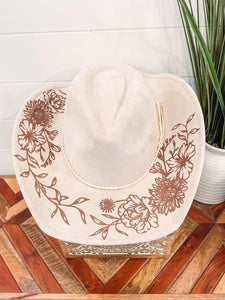 Cowboy Vegan Suede Hat Blank, Blank Hat for Burning, Hat Pyrography, Burned Hat Blank, Rancher Hat, Fedora Hat, Wide Brim Hat, Hat for Engraving