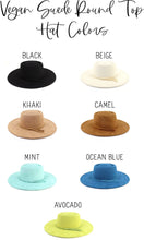 Vegan Suede Round Top Hat Blank, Blank Hat for Burning, Hat Pyrography, Burned Hat Blank, Rancher Hat, Fedora Hat, Wide Brim Hat, Hat for Engraving