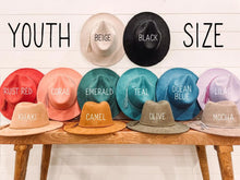 Youth Short Brim Vegan Suede Hat Blank, Blank Hat for Burning, Hat Pyrography, Burned Hat Blank, Rancher Hat, Fedora Hat, Wide Brim Hat, Hat for Engraving