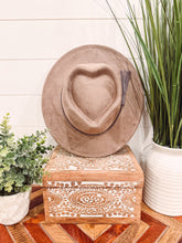 Youth Heart Crown Vegan Suede Hat Blank, Blank Hat for Burning, Hat Pyrography, Burned Hat Blank, Heart Hat, Rancher Hat, Fedora Hat, Wide Brim Hat, Hat for Engraving