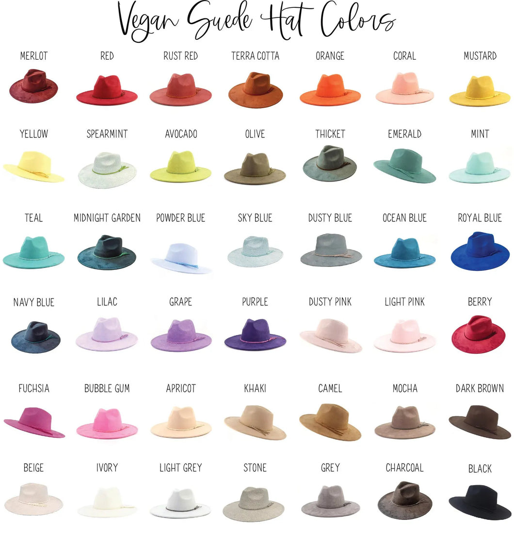 Wide Brim Vegan Suede Hat Blank, Blank Hat for Burning, Hat Pyrography, Burned Hat Blank, Rancher Hat, Fedora Hat, Wide Brim Hat, Hat for Engraving