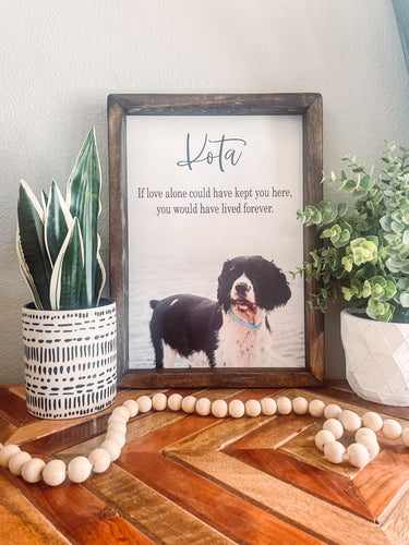 Pet Memorial Sign, Pet Remembrance Photo Sign, Dog Memorial Sign, Cat Memorial Sign