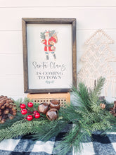 Santa Claus is Coming to Town Wooden Sign, Christmas Sign, Christmas decor, Vintage Santa Sign
