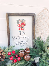 Santa Claus is Coming to Town Wooden Sign, Christmas Sign, Christmas decor, Vintage Santa Sign