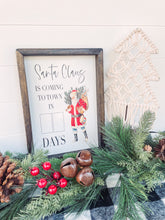Santa Claus is Coming to Town Countdown Wooden Sign, Christmas Countdown Sign, Christmas decor, Vintage Santa Sign