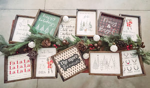 Merry Christmas Tree Wooden Sign, Christmas Sign, Christmas decor, Holiday Sign, Holiday Decor, Pine Tree Print, Evergreen Tree Print
