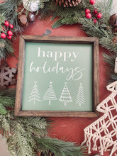 Happy Holidays Framed Sign, Christmas Sign, Christmas decor, Holiday Sign, Holiday Decor
