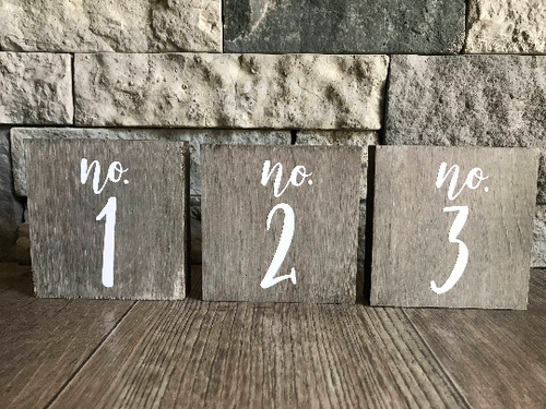 Wooden Table Numbers