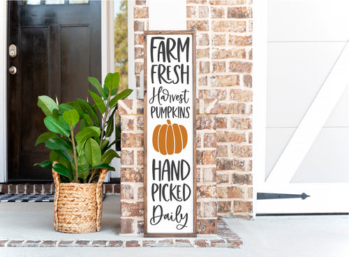 Farm Fresh Pumpkins Wood Framed Porch Sign, Halloween Decor, Halloween Sign, Fall Decor, Fall Sign, Skeleton Sign, Funny Halloween Sign, Autumn Decor