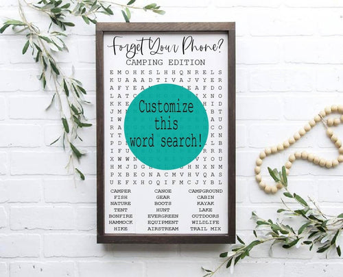 Custom Bathroom Word Search Wooden Sign, Bathroom Decor, Rustic Farmhouse Wooden Sign, Funny Bathroom Signs, Housewarming Present