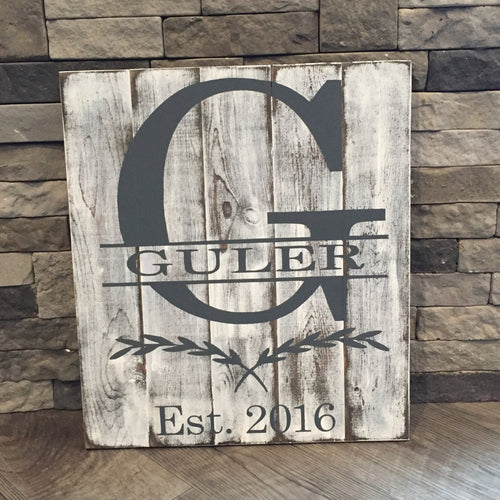 Personalized Family Name Wooden Sign