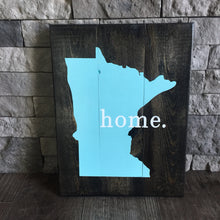 Rustic State Home Wooden Sign