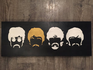 Beatles Head Wooden Sign