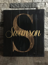 Inverted Personalized Family Name Wooden Sign