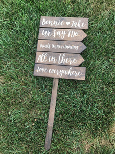 Directional Wedding Signs