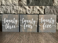 Wooden Table Numbers (Set of 20)