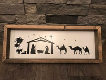 Nativity Scene Wooden Sign