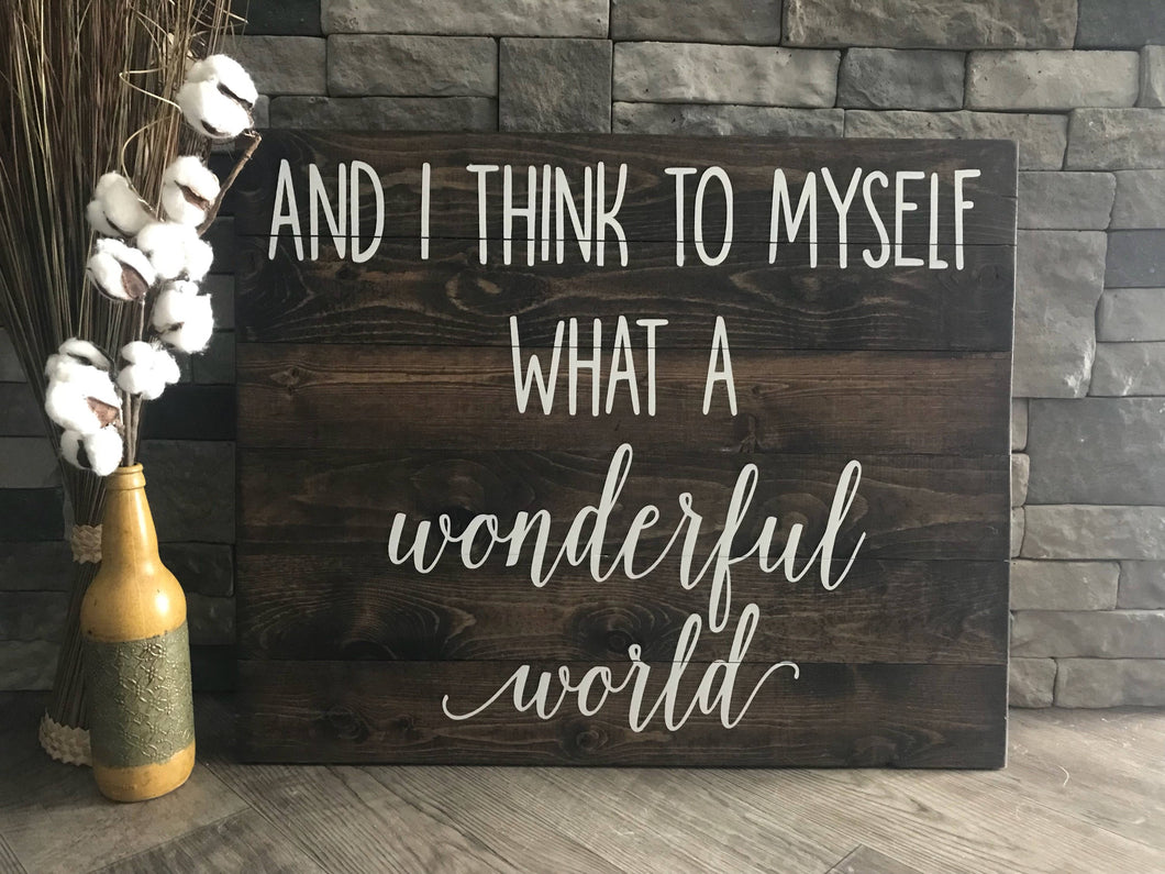 What a Wonderful World Sign