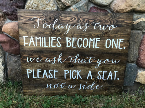 Wedding Seating Sign