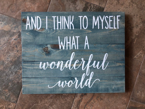 What a Wonderful World Sign