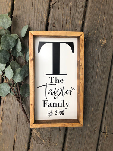 Last Name Farmhouse Wooden Sign, 5th Anniversary Gift, Family Name Wooden Sign, Housewarming Present, Quote Sign, Personalized Wedding Gift