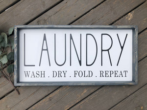 Laundry Farmhouse Wooden Sign, Laundry Room Decor,Laundry Room Sign, Housewarming Present, Rustic Chic Decor, Wooden Quote Sign