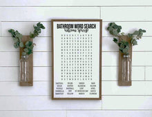 Spring Bathroom Word Search Wooden Sign, Bathroom Decor, Spring Wooden Sign, Funny Bathroom Signs, Housewarming Present, Spring Sign