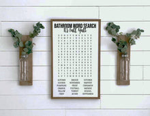 Fall Bathroom Word Search Wooden Sign, Bathroom Decor, Rustic Farmhouse Wooden Sign, Funny Bathroom Signs, Housewarming Present