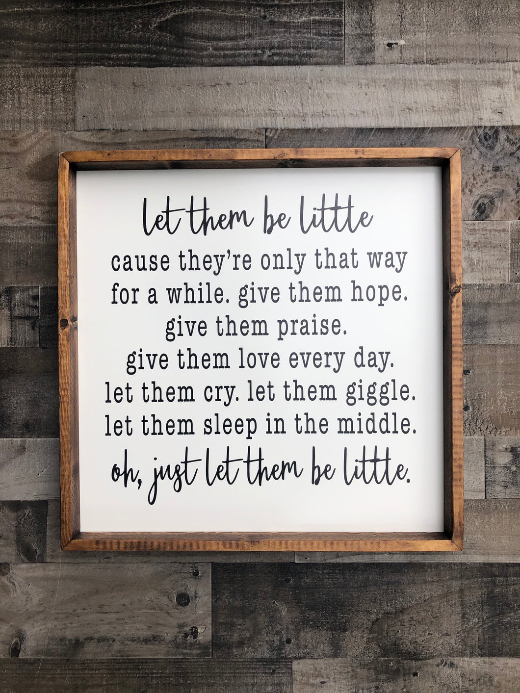 Let them Be Little Wooden Sign, Nursery Sign, Nursery Decor, nursery quote, Decor, Woodland Sign, Baby Room Decor, Baby Room Sign, Baby