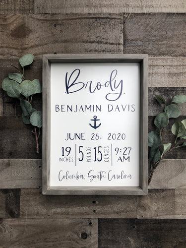 Birth Stats Wood Sign, Birth Announcement Sign, Baby Wooden Sign, Birth Sign, Baby Birth Wooden Sign, Baby Gift, Baptism Gift,