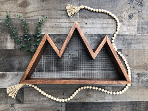 Mountain Shelf, Floating Mountain Shelf, Wooden Mountain Shelf, Geometric Shelf, Rustic Mountain Shelf, Mountain Range Shelf