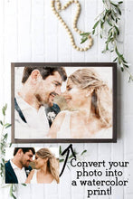 Custom Watercolor Portrait Sign, Wedding Portrait Sign, Watercolor Portrait, Wedding Gift, Housewarming Gift, Wedding Photo Print
