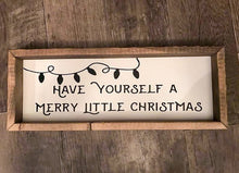 Have Yourself a Merry Little Christmas Wooden Sign, Merry Christmas Framed Sign, Holiday Decor, Christmas Decor, Farmhouse Holiday Decor