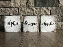 Military Alphabet Wooden Table Numbers